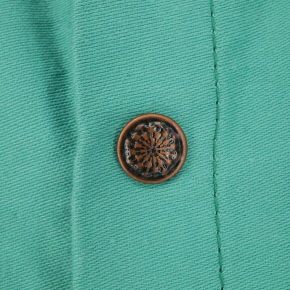 Proban FR-7A Shirt Jacket Mens Large Flame Resistant Green Snaps Long Sleeve - Picture 13 of 14